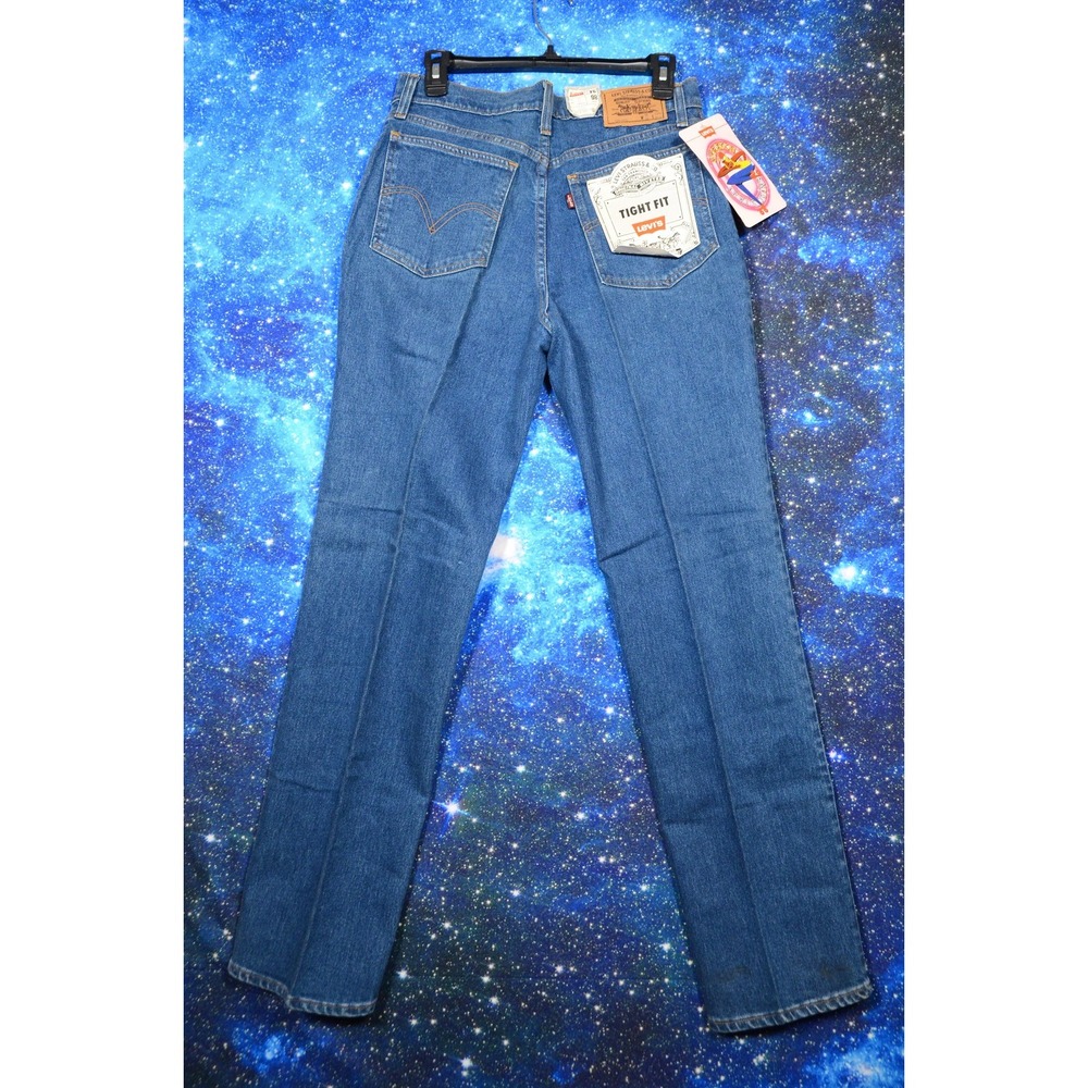 Vintage Levis 501 Jeans Womens 30x31 Blue Medium Wash Denim Slim Tapered 80s